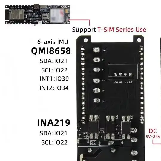 lilygo-t-simhat-3-way-relay-expansion-board-ina219-dht11-qmi8658-sensor-module-for-t-sim7000-a7670-a7608-iot