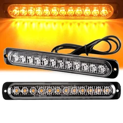 1Piece 12LED Strobe Warning Light Strobe Grille Flashing Lightbar Truck Car Beacon Lamp Amber Traffic Light 12V 24V Car Light