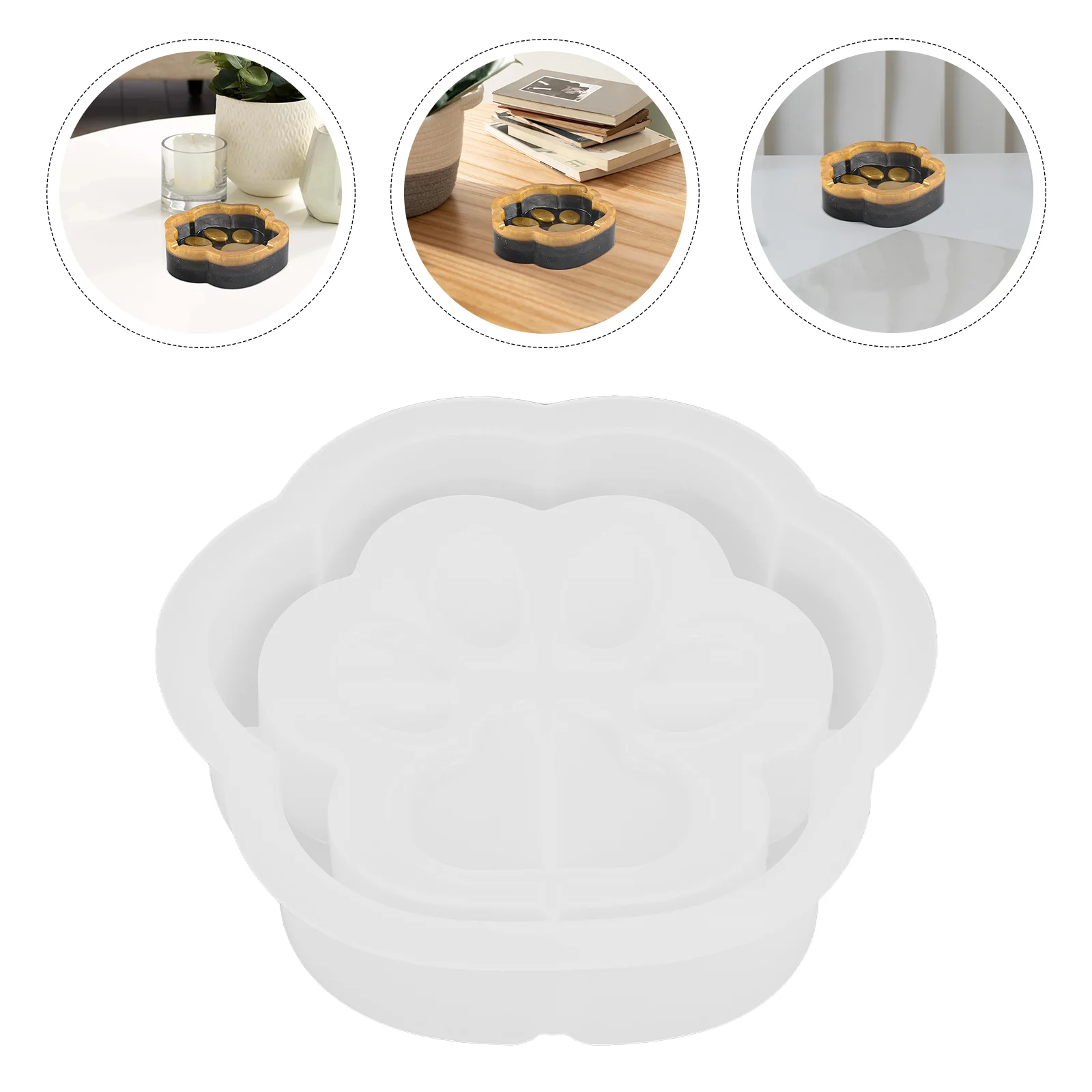 

Cat Paw Mold Clay Shape Ash Tray Casting Molds Ashtray Epoxy Resin DIY Silicone