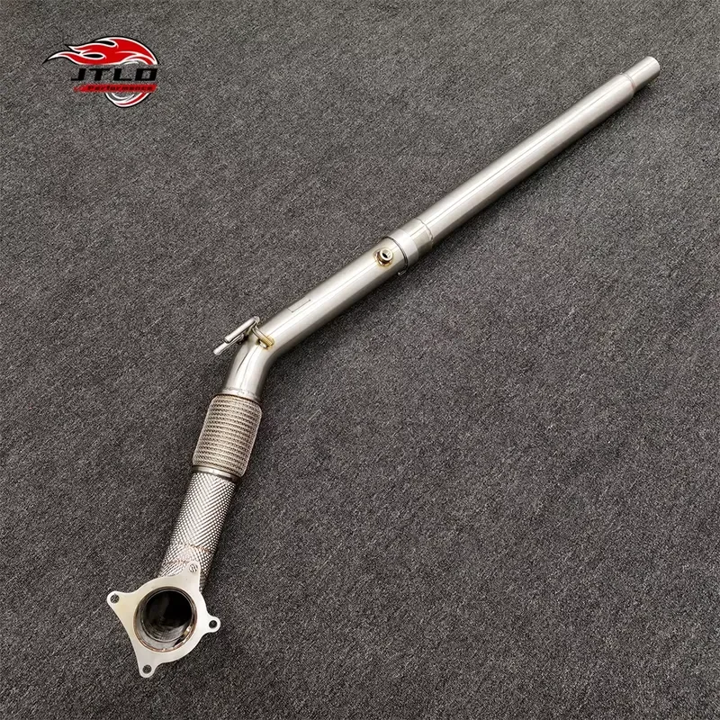 High Flow Stainless Steel Exhaust Downpipe for TT TTS MK3 8S 2.0T TFSI 2015+ Smooth Pipe Design Front Exhaust Pipe