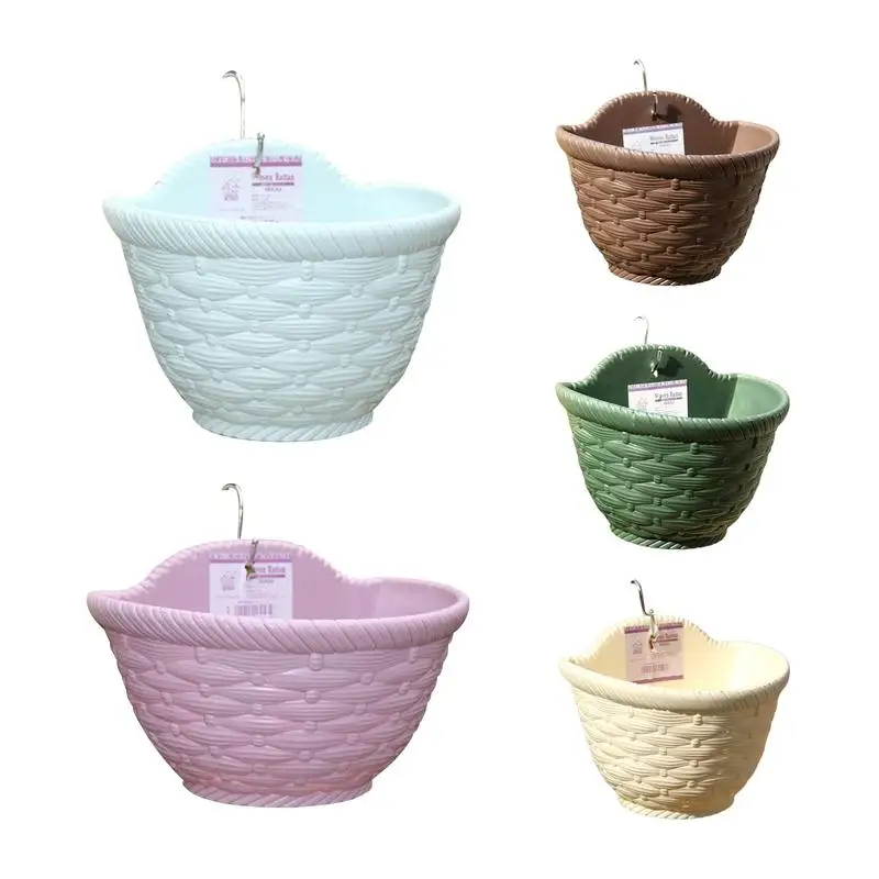 Flower Pot Exquisite Wall-mounted Wall Hanging Basket Flowerpot for Outdoor Garden Balcony Planter Bucket Home Decor New