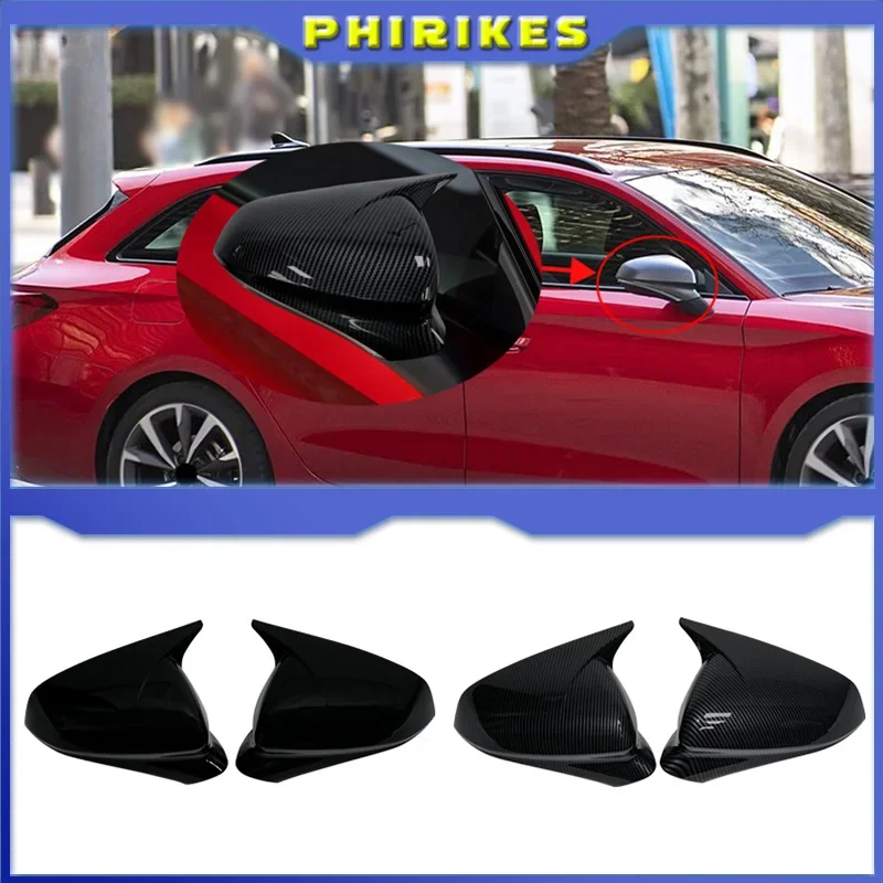 

Пара черных чехлов для боковых зеркал заднего вида Seat Leon MK4 Cupra 2020 2021 2022 2023 2024, дополнительные автомобильные аксессуары