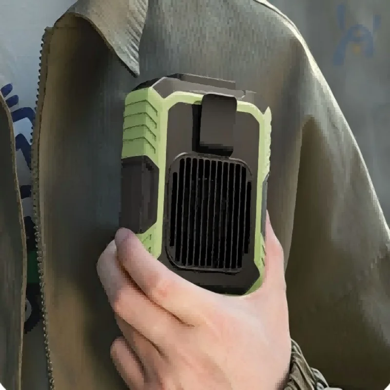 Ventilador para colgar en la cintura, mini ventilador portátil USB de escritorio/pequeño de mano, ventilador para colgar en el cuello con refrigeración al aire libre