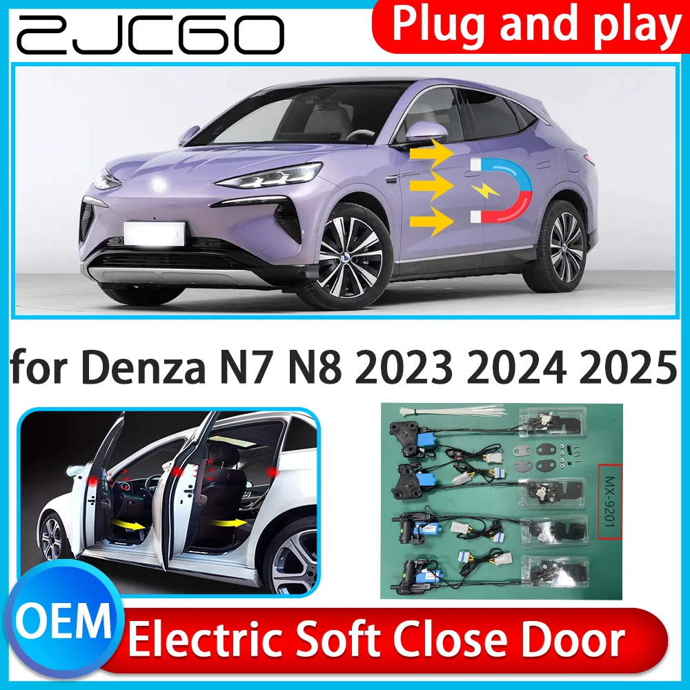

ZJCGO for Denza N7 N8 2023 2024 2025 Auto Pull Car Soft Close Kit Door Power Latch Electric Door Catch Soft Closing Assist