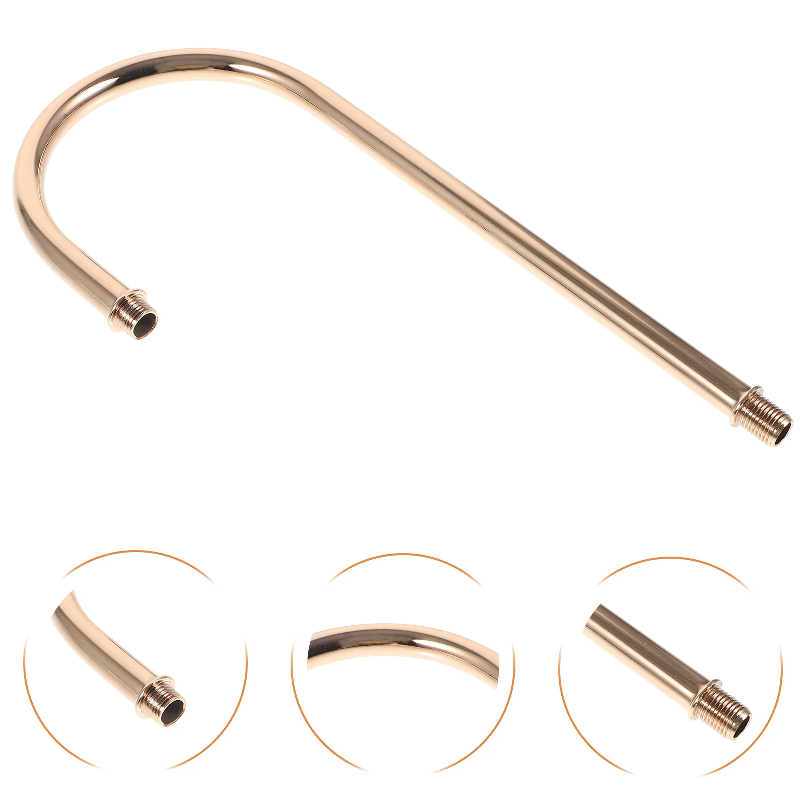 อุปกรณ์เสริมหลอดไฟติดผนังแบบโค้ง 215 มม. สีทองฝรั่งเศส เกลียว M10 อะไหล่โคมไฟ ก้านโค้ง ตัวต่อรางดาวน์โรด ดีไซน์ทันสมัย แข็งแรง