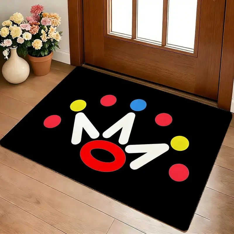 VIKAMA Cute Clown MOMO Print Area Rug Non-Slip Washable Soft Floor Carpet for Living Room Bedroom Kids Room Home Decor