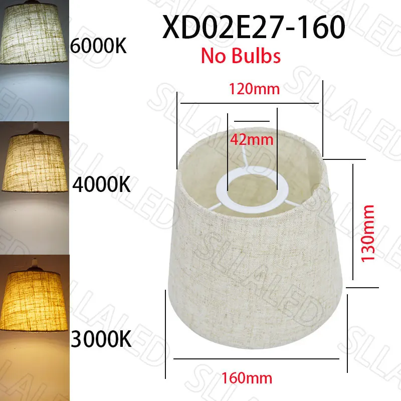 Fabric Lamp Shade Only For Hanging Pendant Lighting Desk&Wall Lamps E27 Lamp Base Modern Nordic Bar Home Room