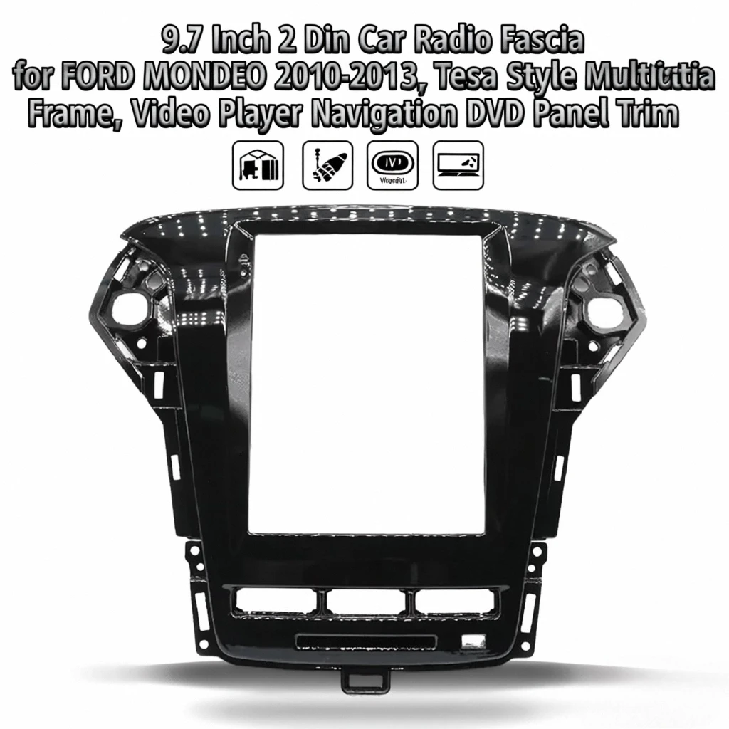

9,7-дюймовый 2-диночный автомобильный радиоприемник для FORD MONDEO 2010-2013, мультимедийная рамка в стиле Tesla, навигационная панель DVD-плеера