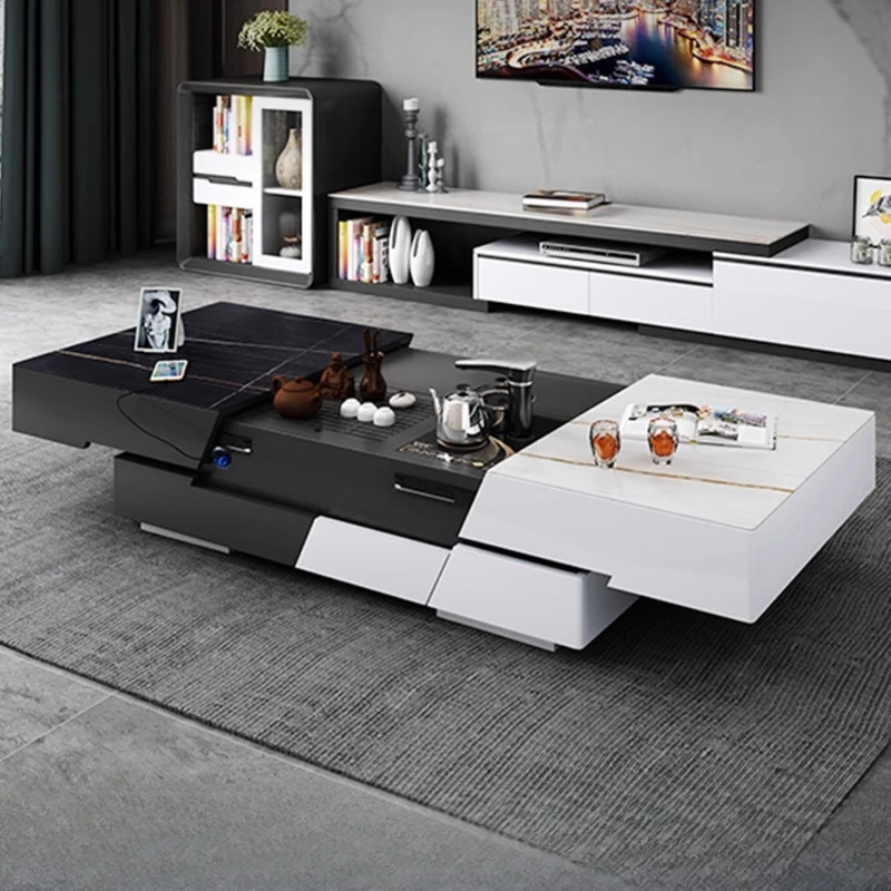

rectangle black white coffee table Luxury Decor Design Telescoping Side Table Organizer Organizer Living Room Furniture