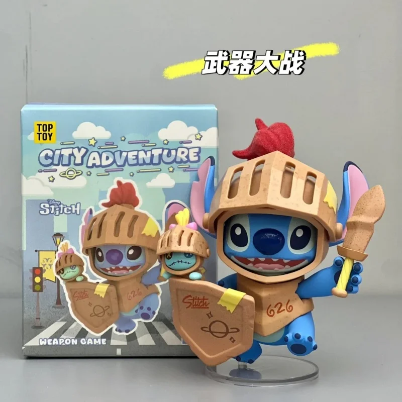 

Новый Toptoy, оригинальная серия Stitch City Adventure, слепая коробка, милые аниме-фигурки, модная игрушка, загадочная коробка, подарок-сюрприз на складе