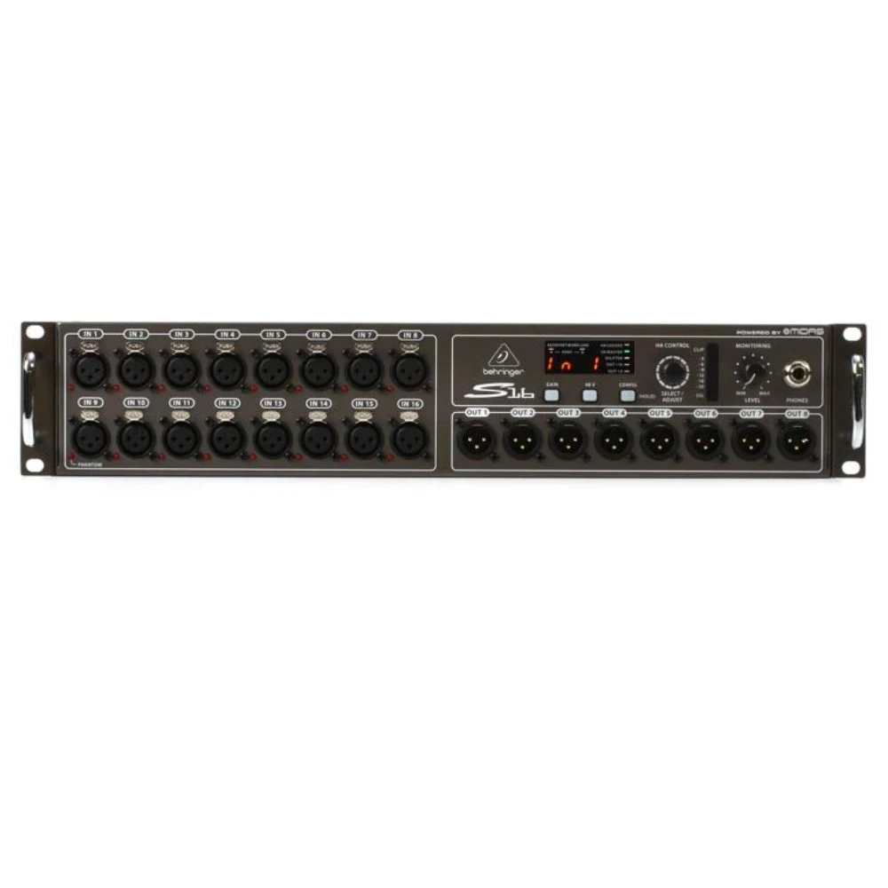 Behringer S16 16-channel Digital Snake with Midas Mic Pres, AES50 Network Port, and Ultranet Integration with Powerplay P16