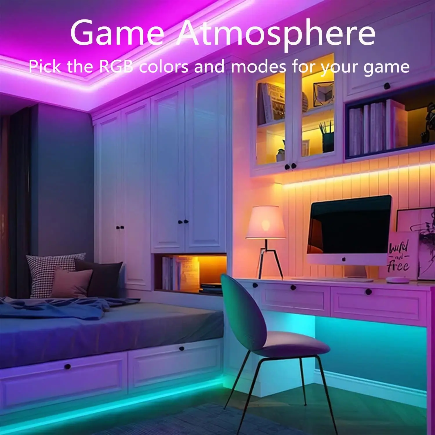 Neon Rope Light, Flexible Led Lights Control with App/Remote, Multiple Modes, Ip65 Outdoor Waterproof, Music Sync Light Strip for Bedroom