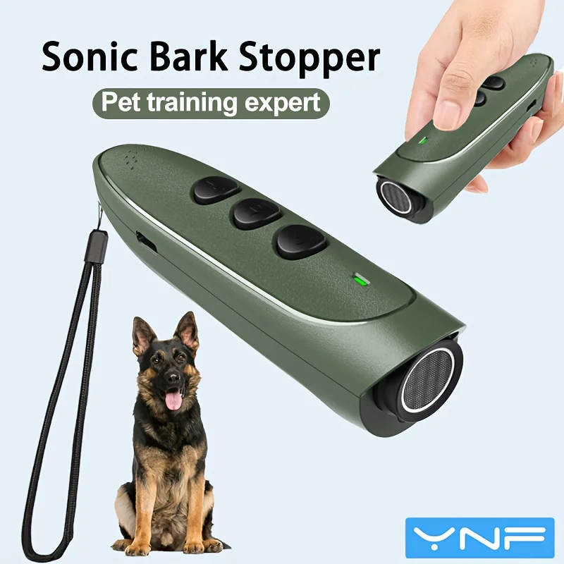 Ultrasonic Pet Dog Repeller Anti Barking Stop Bark Training Device High Power Dog Training Repellents With USB Rechargeable