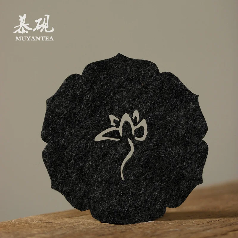 Mutaow Felt Coasters, Dry Brewing Pads, Heat-Insulating Pot Mats, Water-Absorbing Kung Fu Set And Tea Ceremony Accessories