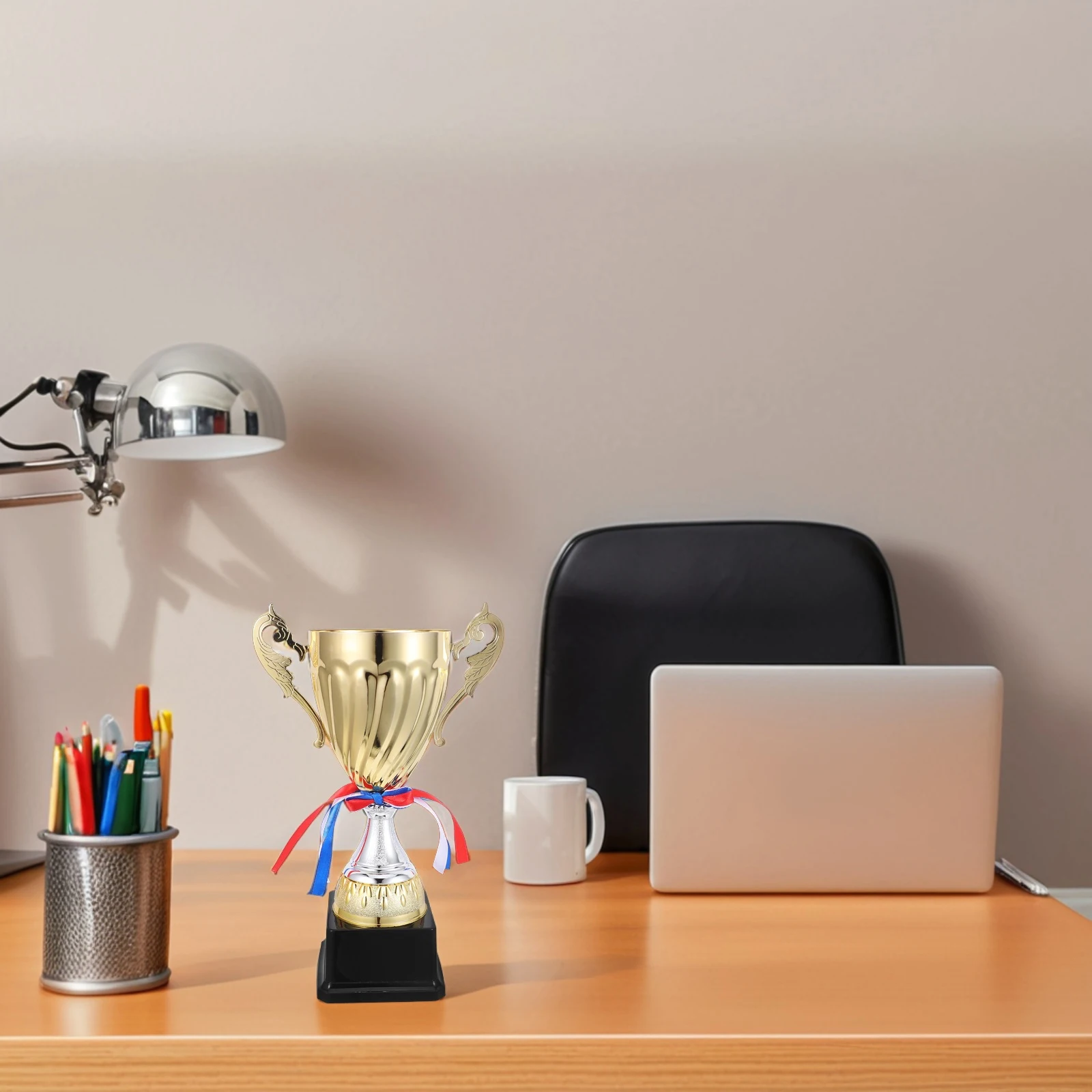 

1Pcs Metal Sports Trophy Golden Cup with Plastic Base School Competition Award Tournament Prize 27Cm Game Basketball Trophy