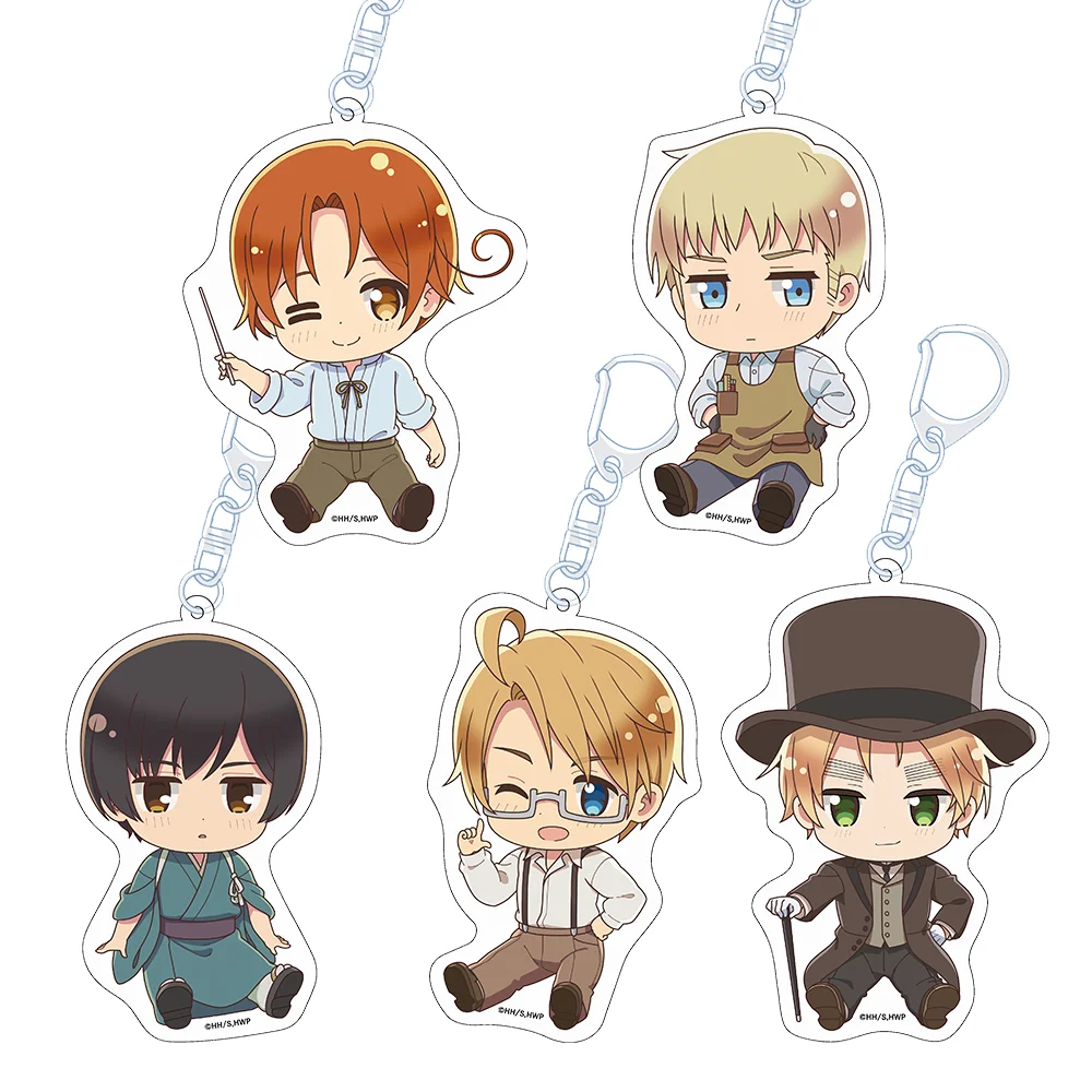Hetalia Feliciano Vargas Ludwig Kiku Honda Alfred F. Jones Yao Wang Francis Bonnefoy Official Acrylic Keychain Bag pendant Gifts