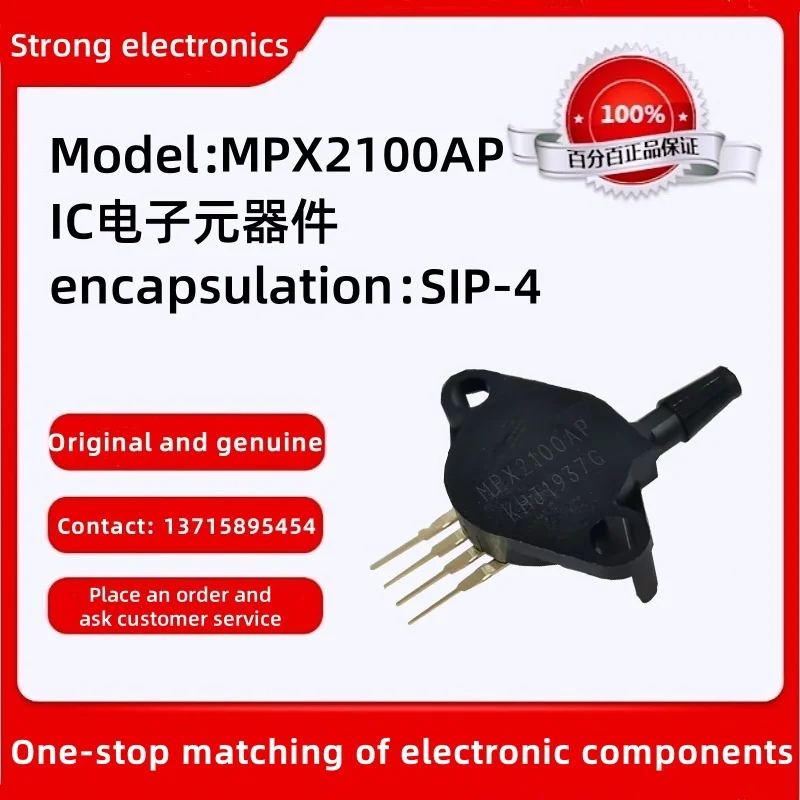 Originele voorraad MPX2100AP Pakket: SIP-4 Board Interface Druksensor PRES SEN COMP 100KPA
