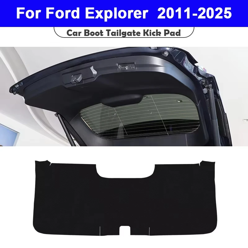 

For Ford Explorer 2011-2025 Trunk Tailgate Guard Pad Leather Rear Trunk Door Protective Car Anti-dirty Pad Interior Accessories