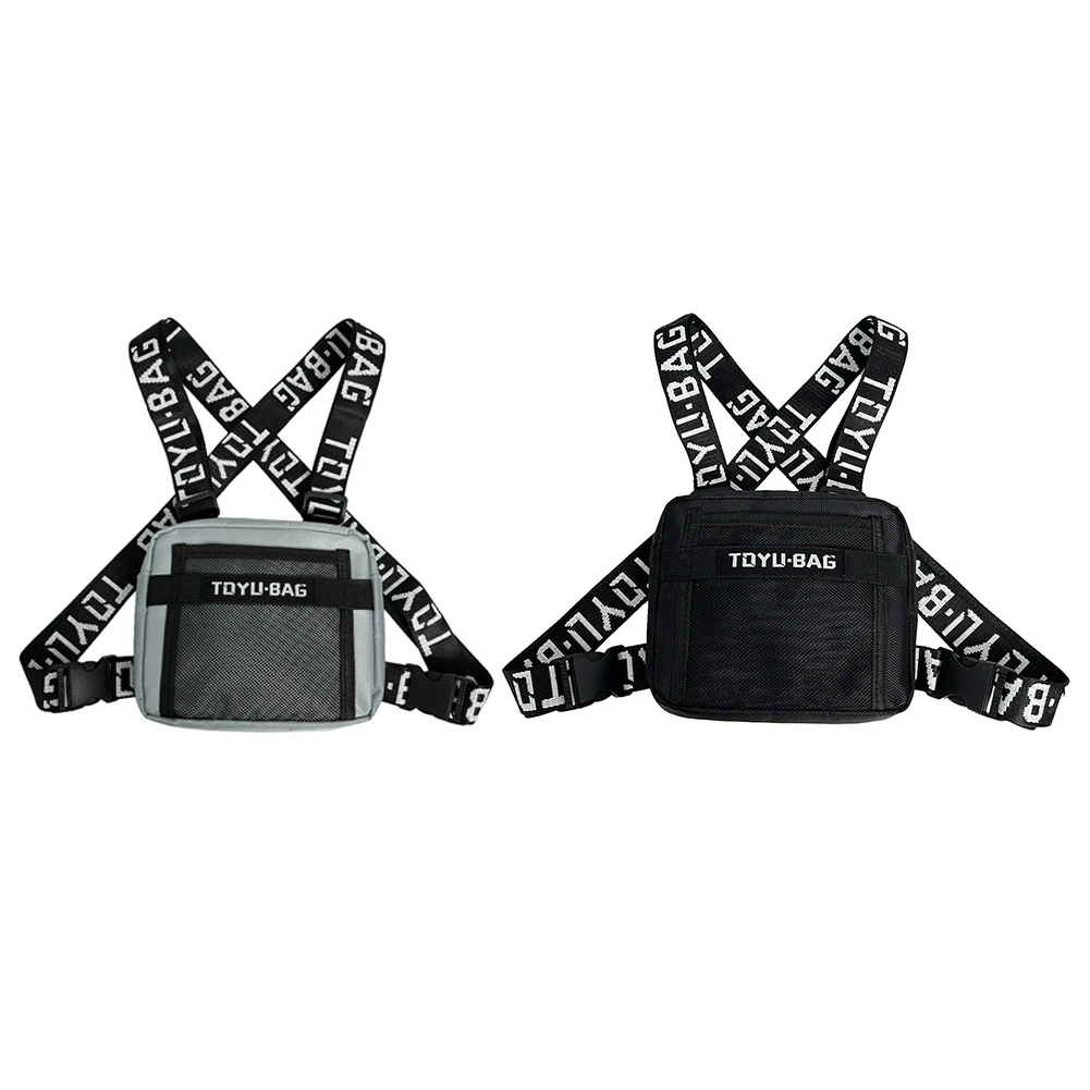 

Women Men Chest Rig Bag Fashion Hip Hop Pockets Streetwear Vest Waist Belt Pack