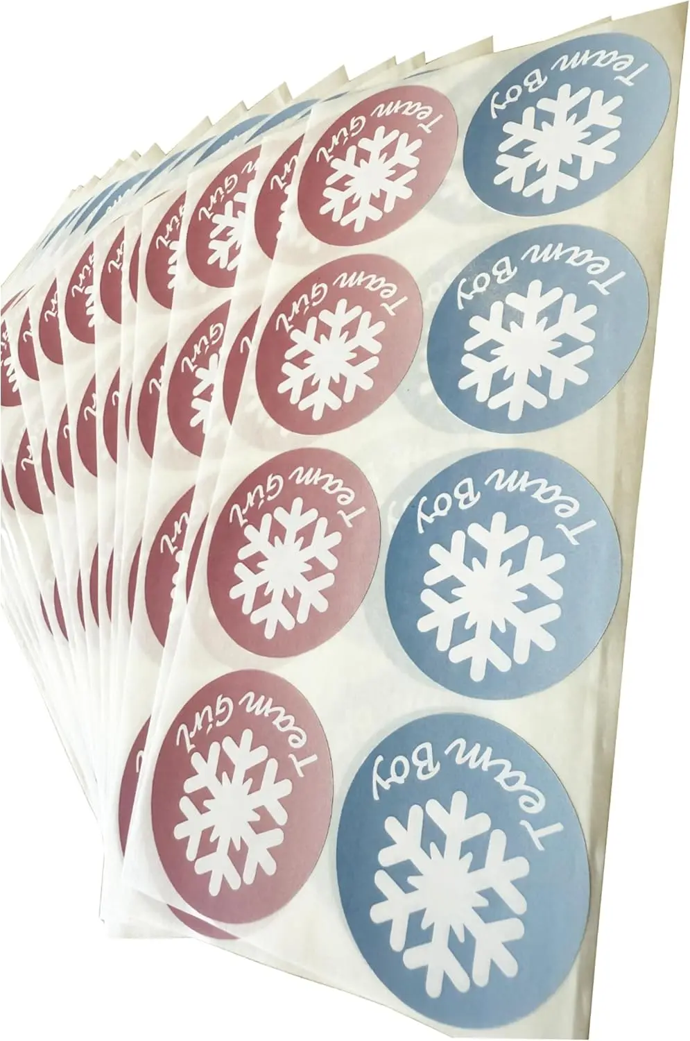 120 Pcs Pink or Blue Gender Reveal Party Stickers 2 Inch