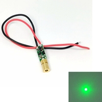 Mini 3V 515nm 520nm 5mw Green Laser Diode Module Focus Dot Head With Driver Out 6*10.5mm