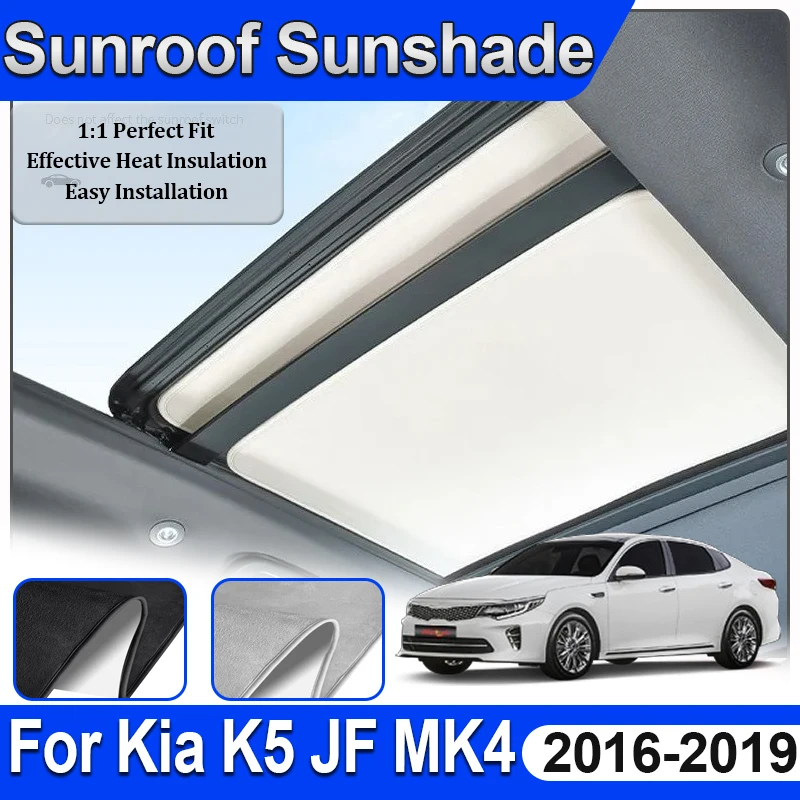Car Sunroof Sunshade For Kia K5 Accessories JF Optima 2016~2019 MK4 Electrostatic Adsorption Heat Sun Protection Cover Sun Visor