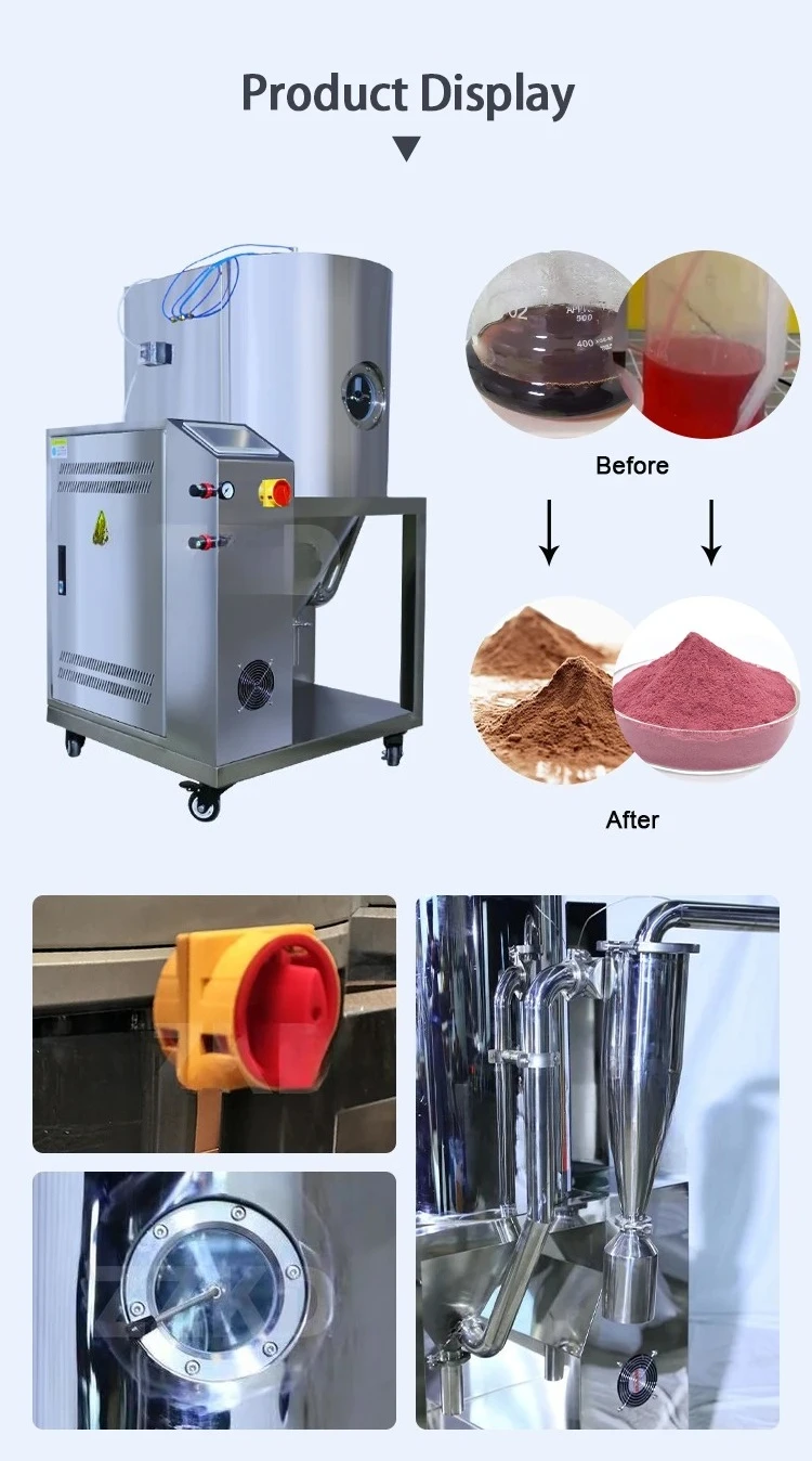 3L Mini Spray Dryer With Pressure Nozzle for Banana Powder