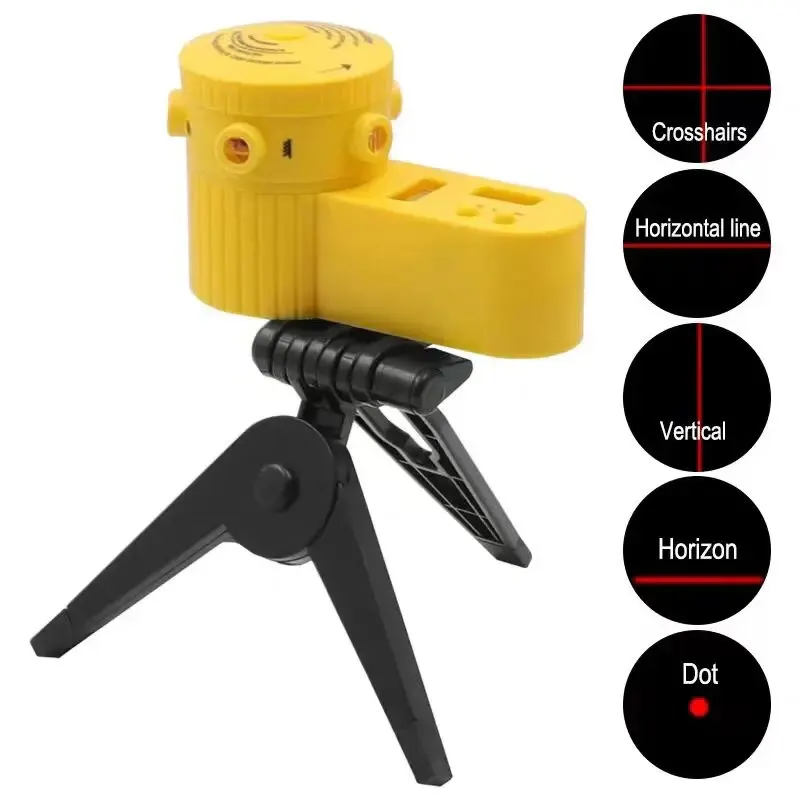 Laser Level Multifunction 4 In 1 Household Level Ruler Measuring Laser Ruler with Rotate Tripod Ertical Horizontal Level Tools