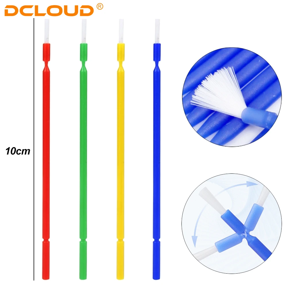 4Bottle Dental Disposable Micro Brushes Bendable Long Shank Applicators Brush Teeth Whitening Oral Dentist Cleaner Tools