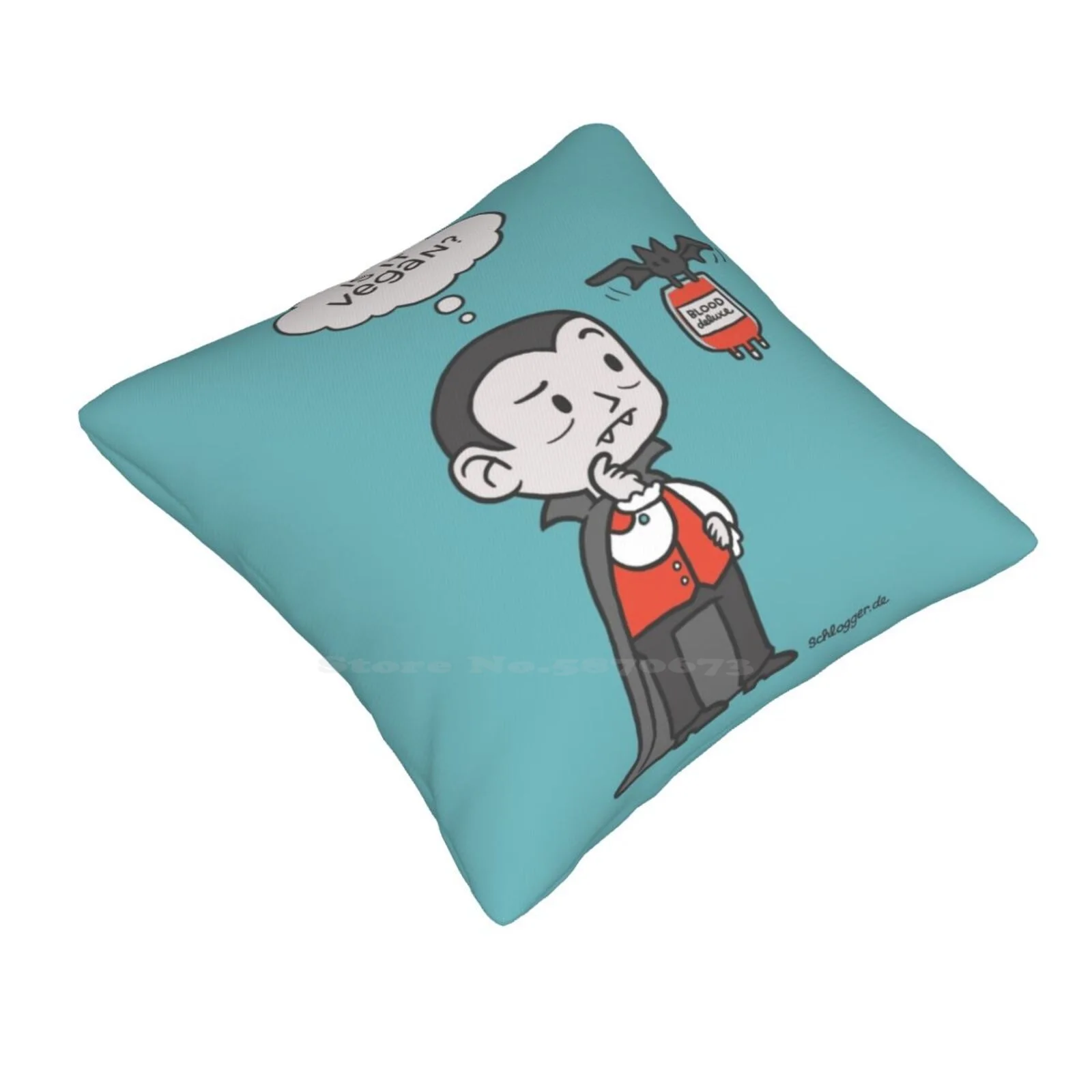 Vegan Vampire Soft Comfortable Pillowcase Vegan Fledermaus Blut Monster Ern ? Hrung Halloween Sü ? Witzig Kinder Vampire Blood