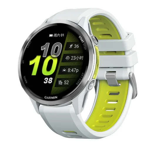 Imagen 2 del producto Correa de reloj de silicona de dos tonos 1:1 para Garmin Forerunner 970 965 955 945 QuickFit 22mm pulsera de silicona Garmin Descent G1