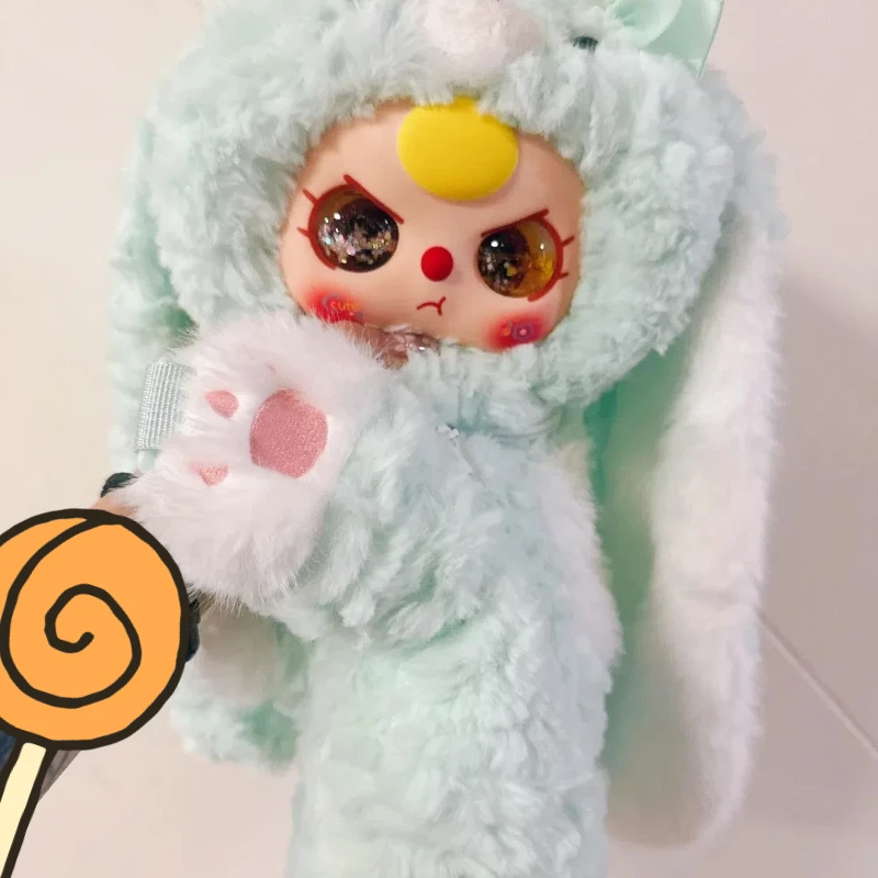 Cute Doll Plush Hugging Baby Backpack Genuine Baby Three Play Gift Blind Box for Children And Friends Soft Toy Pack