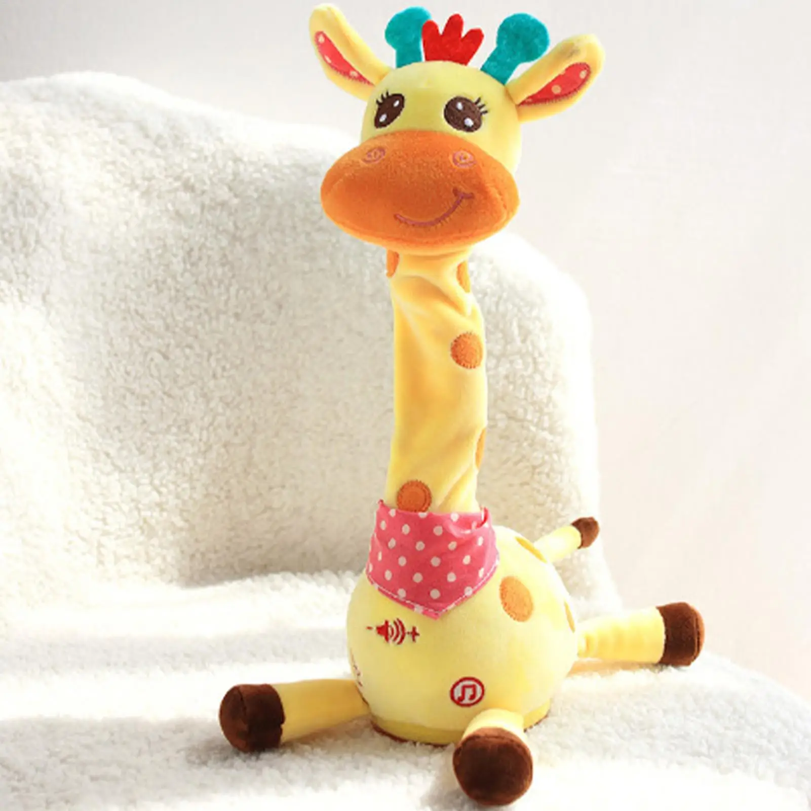 Plush Dancing Giraffe Dancing Talking Giraffe Stuffed Animal Interactive Singing Musical Plush Figurine Rechargeable for Home