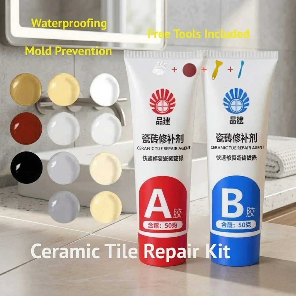 Ceramic Tile Repair Kit - Porcelain Floor Crack & Scratch Fi