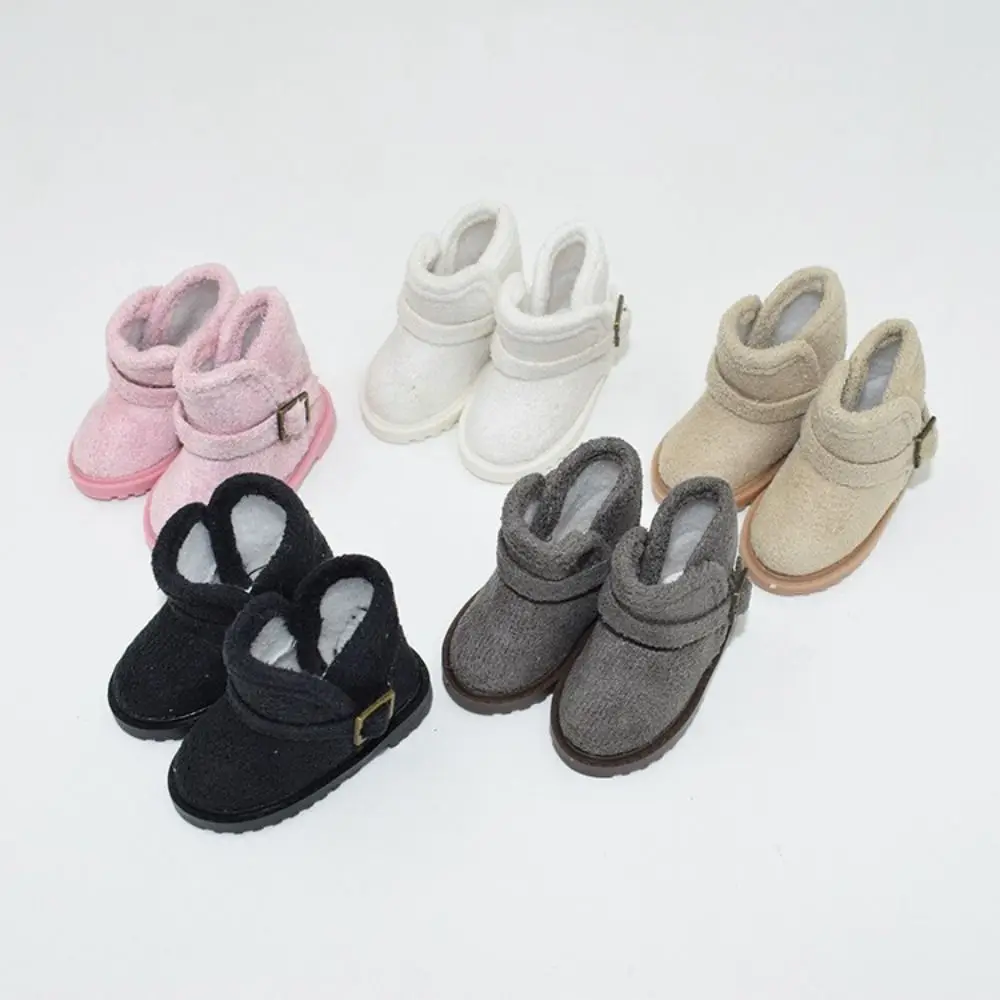 

1 пара зимних сапог для куклы Bjd с высоким берцем 1/6, плюшевые однотонные зимние ботинки для куклы 1/6 Bjd, мини-теплые зимние сапоги для куклы 20 см, кукла Барби