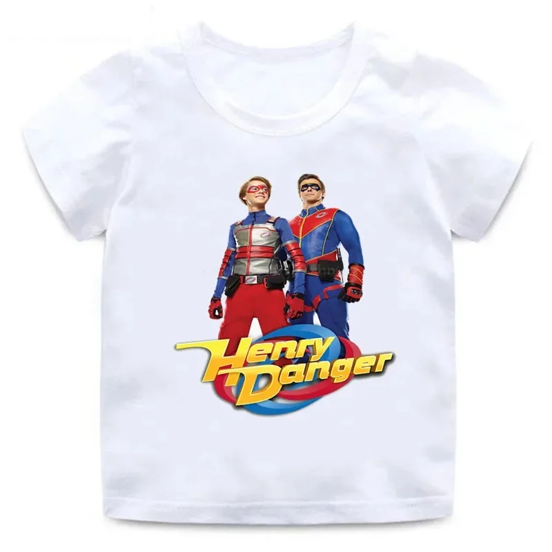 Henry Danger Cartoon Casual Summer Streetwear Newest Men Women Tee Adults Children Boy Gril Top Kids Parent Child Cotton Tshirt