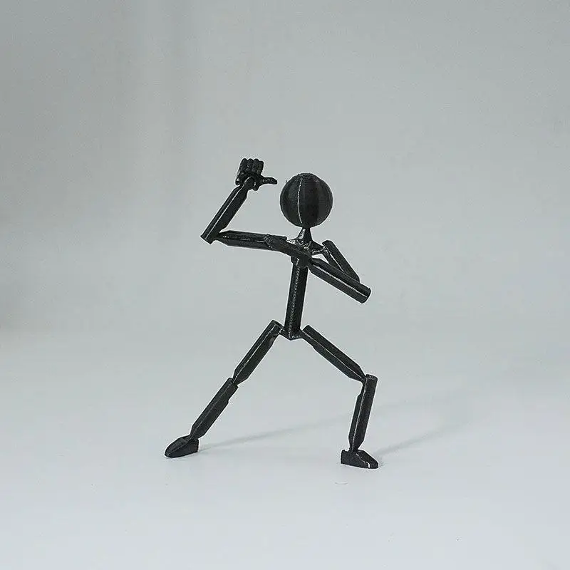 Multi-Jointed Multi Joint Stickman Toy Movable 3D Printing 3D Printed Mannequin Novelty Action Figure Stickman Assembled Robot
