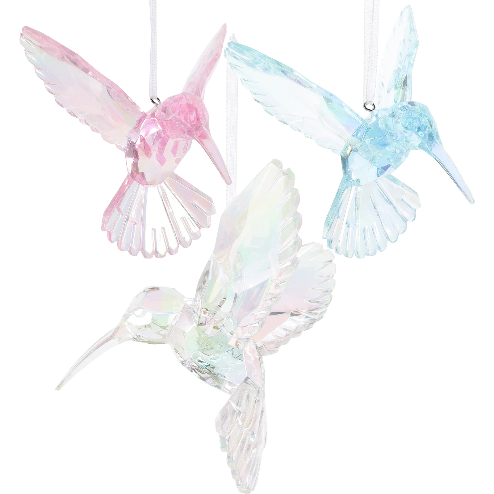 

3pcs Hummingbird Ornament Acrylic Hanging Pendant Decorative Ceiling Bird Decor For Bedroom Home Garden Party Decorations