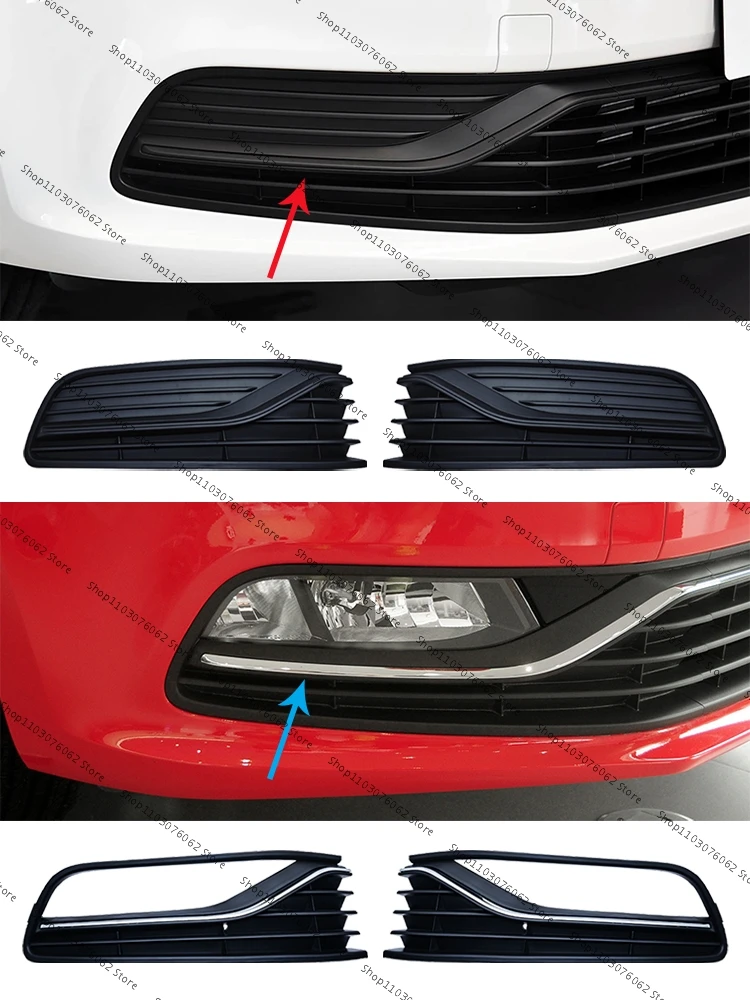 

Для VW Polo 6R хэтчбек 2014 2015 2016 2017, противотуманные фары, гриль, крышка, рамка, абажур под передним бампером