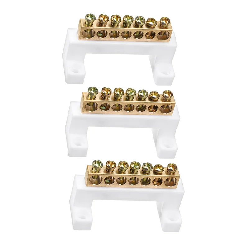 

7X11 7*11 20A 7 Positions Ground Wire High Bridge Design Terminal Block Connector Bar