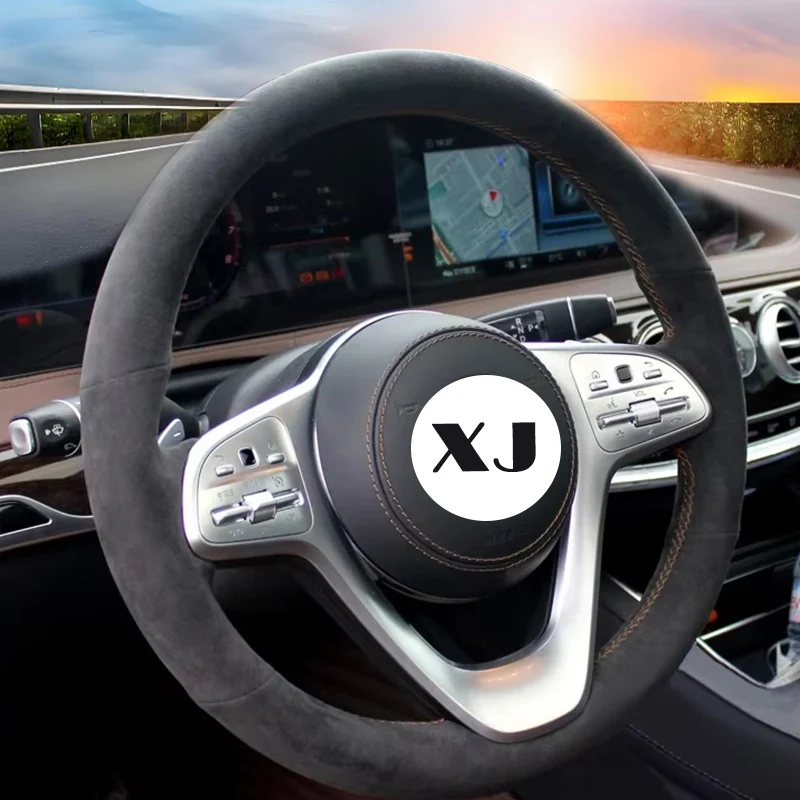 Custom in Alcantara Braiding Steering Wheel Cover for Mercedes Benz S320 Braid on the Steering Wheel Car-styling Internal Covers