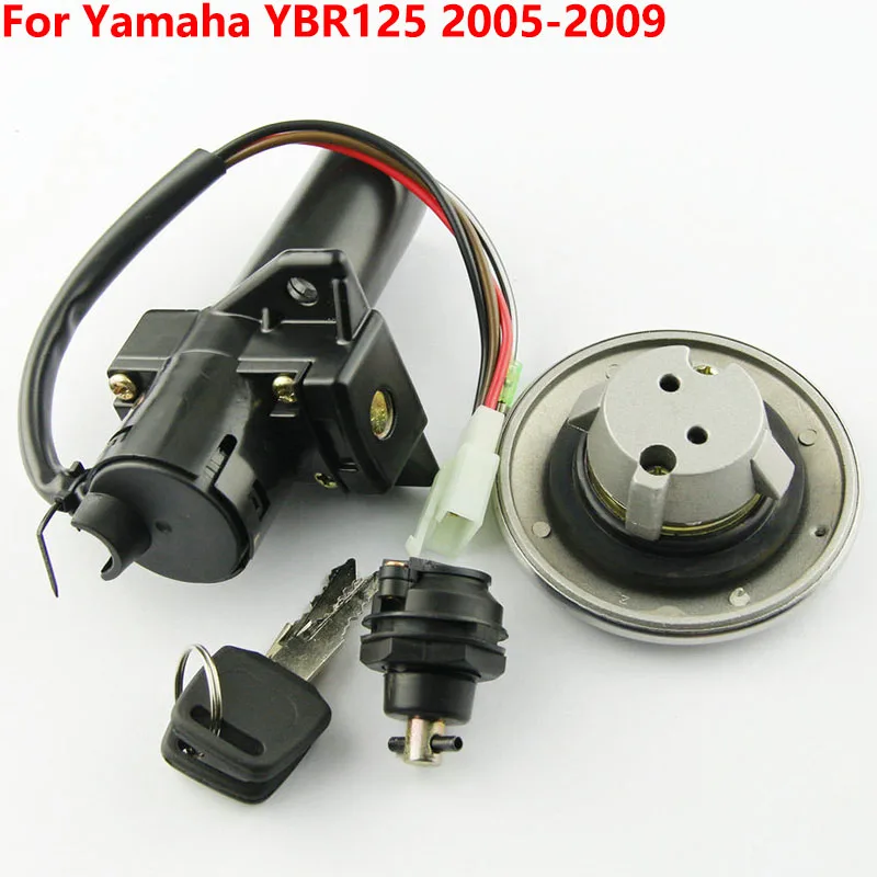 For Yamaha YBR125 2005 2006 2007 2008 2009 Motorcycles Accessories Moto High Quality Motorcycle Fuel Gas Tank Cap Cover Lock Set