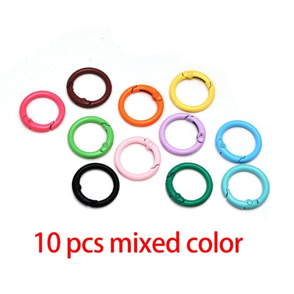 10Pcs Alloy Trigger Round Snap Buckle for Keychain DIY