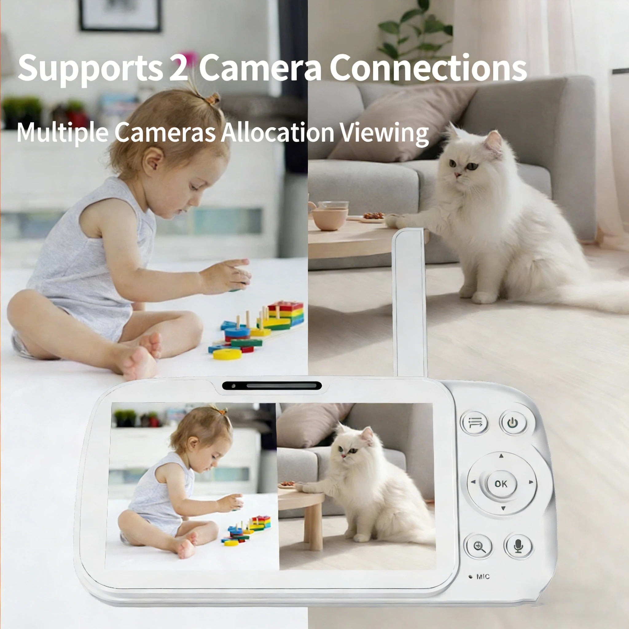 5 Inch HD Screen Baby Monitor  - Zoom Audio Music review and price