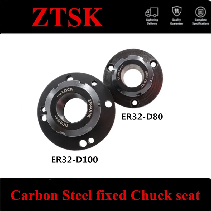 Aço Carbono Fixação Chuck Holder Er32 Pinça Alta Precisão Cnc Milling Table Machine Torno Ferramenta 80 mm 100 mm de Diâmetro