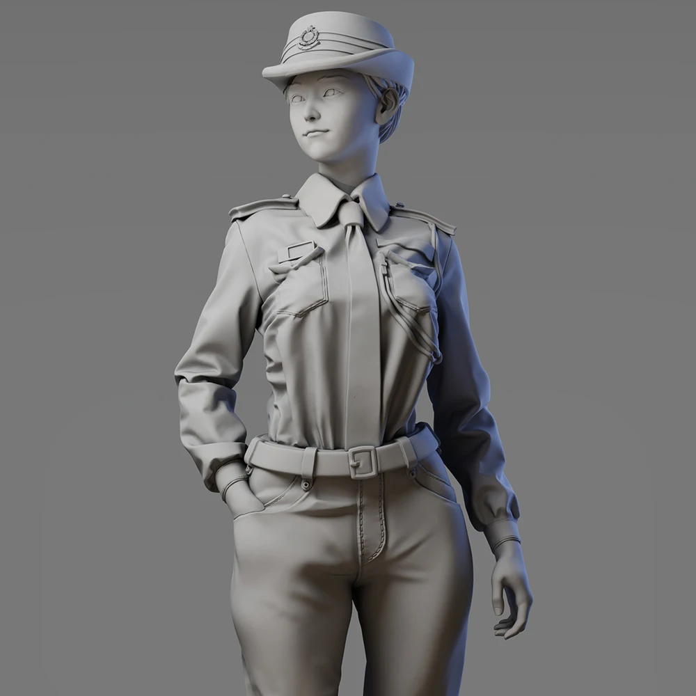 OceanCosmos miniatures, Original, Hong Kong police Female Superintendent, girl, Resin unpainted Model kit figure GK