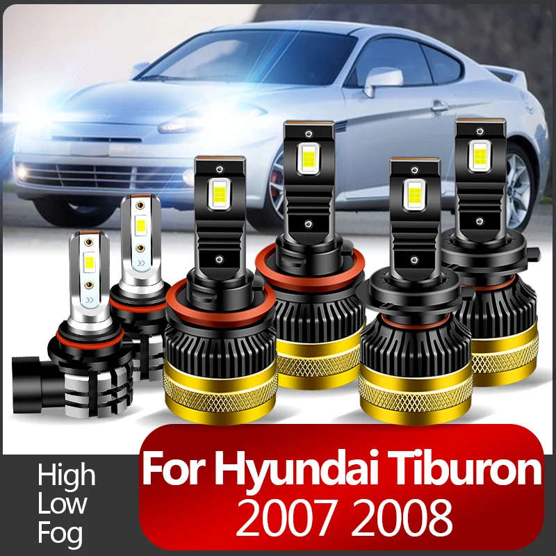

2 шт. 30000LM Canbus для Hyundai Tiburon 2007 2008 Высококачественные автомобильные светодиодные лампы для фар H7 дальнего света H11 ближнего света 9006 противотуманные фары