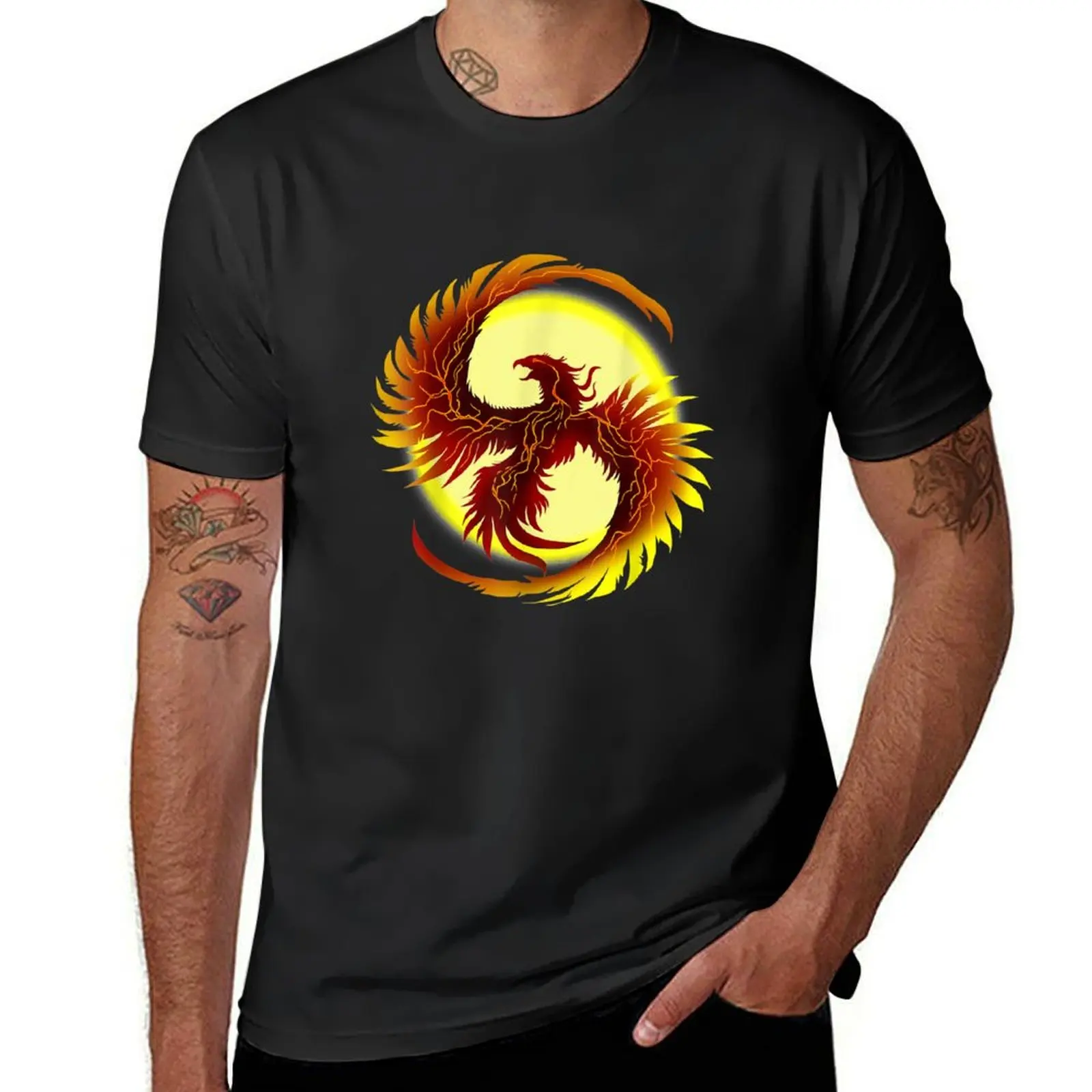 Phoenix Legendary Fire Bird Mythical Animal Cool Gift Idea T-Shirt blacks summer tops tees mens plain t shirts