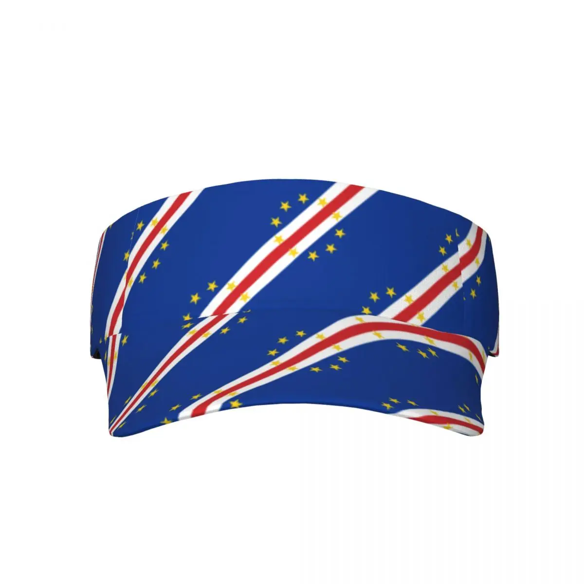 

Cape Verde Flag Empty Top Hat Outdoor Adjustable Visor Uv Beach Tennis Caps for Adult Sunscreen Baseball Cap