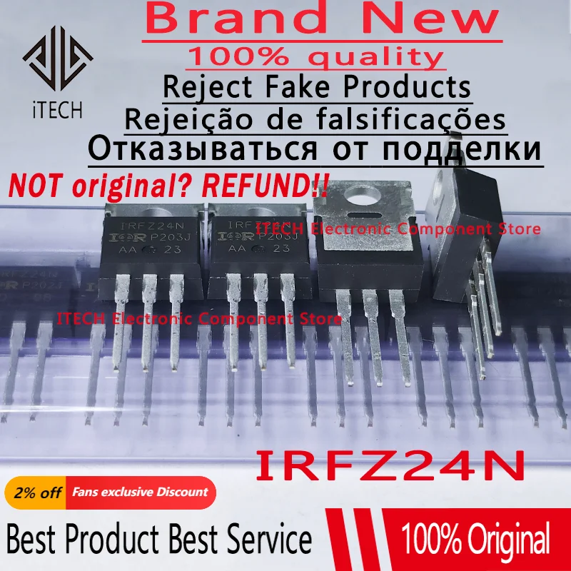 10pcs/lot Original IRFZ44N Mosfet Transistor IRFZ44 IRFZ44NPBF IRFZ24N IRFZ24 IRFZ34 IRFZ34N IRFZ24NPBF 100% New